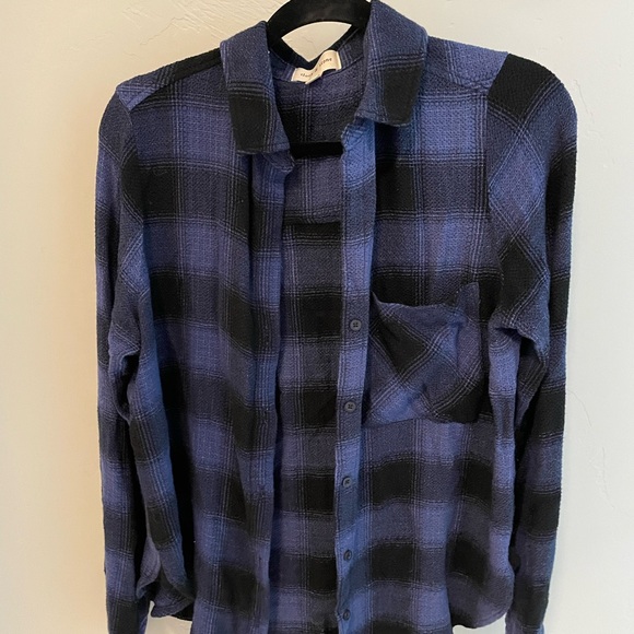 Evereve cloth & Stone midnight plaid shirt - Picture 2 of 4